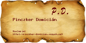 Pinczker Domicián névjegykártya