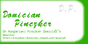 domician pinczker business card